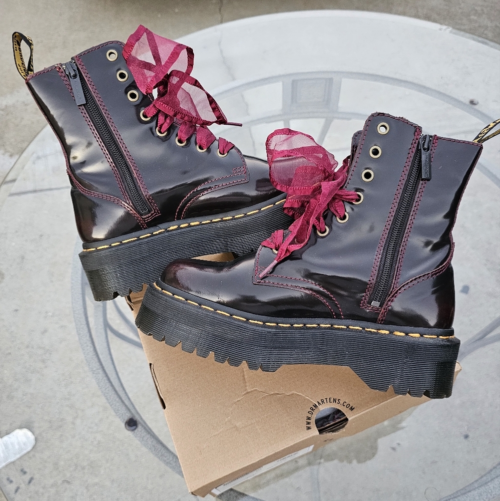 RARE- Jadon Arcadia Leather Platform Boot - Picture 4 of 15